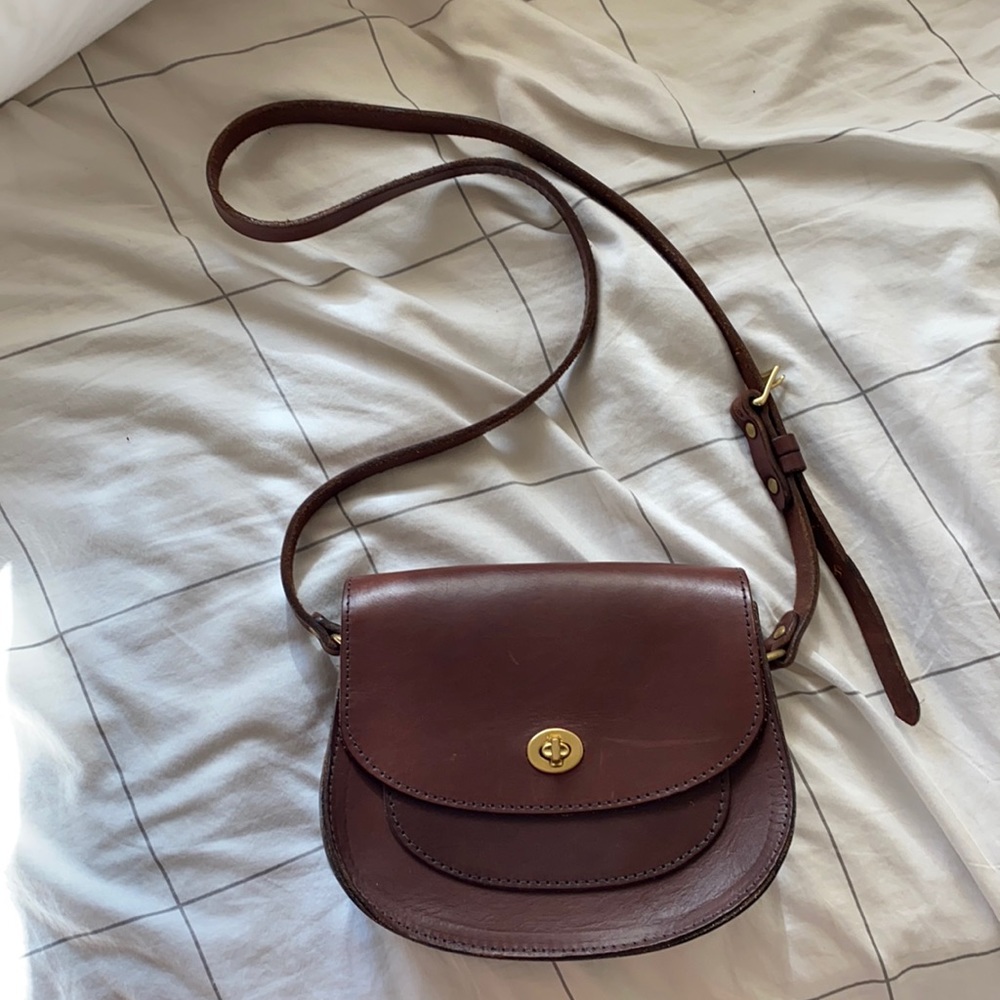 NWOT Tanner Goods brown leather saddle bag